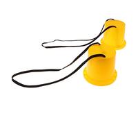 CoudarTitie 2 Pièces Échasses Sauteur Enfants Jouet Marche Équilibre Coordination Main Œil Extension Plastique PVC Adapté Aux Jeu Activités Parentales Ex, Jaune # 2