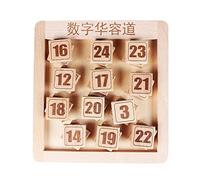 CoudarTitie 25 Pièces Puzzle Numérique en Bois Jeu de Réflexion Boîte Enfant Bloc Apprentissage Anti-écran Adapté à Famille Salle de