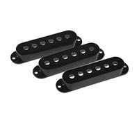 CoudarTitie 3 Pièces Single Coil Pickup Cover pour Pièce Détachée Guitare Capot Micro ST Capot Micro SQ Housse Plastique Convenant à la Réparation Restauration, Noir