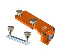 CoudarTitie 4 Pièces Guide de Perçage Aluminium Outil pour Trou Unique Assistant de Positionnement Gabarit D'Extrusion Compatible M6 M8 Adapté Au Travail Du Bois, Orange
