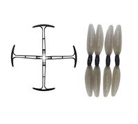 CoudarTitie 4 Pièces Hélice de Drone Pliable Accessoires Pièces de Rechange Faible Bruit Vis Fixation Rapide Protection Anti- Matériau PP Convient pour