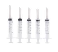 CoudarTitie 5 Pièces Seringue d'alimentation Oiseau Distributeur Nourrisseur Plastique avec Tuyau Souple Amovible Adaptée au Nourrissage des Perroquets, Clair, 5 ML