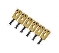 CoudarTitie 6 Pièces Chevalets Sillets Rouleaux Guitare Électrique Pont Laiton Accessoires Instruments à Cordes Fonction Durabilité Convient pour Enseignement Rép, vis noire