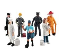 CoudarTitie 7 Piè Figurine Bureaucrate Colorée Peinte à la Main, Figurine Tenue Professionnelle Mlée, Compact, Statute Collection Réaliste, pr Bureaux