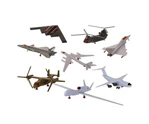 CoudarTitie 8 Pièces Puzzle Avion Jouet Modèle Construction Maquette Créative Développement Observation pour Enfant Bureau Collection Cadeau, Style B