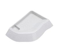 CoudarTitie Bassin pour Plat à Nourriture Abreuvoir et Refuge de Baignade Double Rampe pour Mobilité Adapté pour Les Besoins Quotidiens des, Blanc