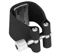 CoudarTitie Bec de Saxophone Ligature Accessoire Embouchure Collier Support Ajustable C Enveloppe Fixation Cuir PU et Laiton Montage Sûr et Convient aux Séances de Pratique Scènes Cours, Noir