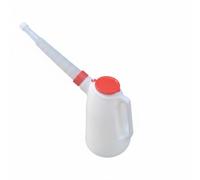 CoudarTitie Bidon d'Huile Mesure Récipient Verseur Pichet avec Buse Flexible en Polyéthylène Épais Antipoussière Graduation pour Mélange Précis Adapté aux Garages Ateliers Entretien Tondeuse, 3L