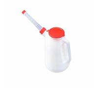 CoudarTitie Bidon d'Huile Mesure Récipient Verseur Pichet avec Buse Flexible en Polyéthylène Épais Antipoussière Graduation pour Mélange Précis Adapté aux Garages Ateliers Entretien Tondeuse, 2L