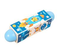 CoudarTitie Bloc de Construction Rotatif - Jouet éducatif pour Le Développement Cognitif - Outil Pédagogique - Puzzle En Bois pour Favoriser La Motricité Fine Che, Ciel