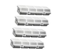 CoudarTitie Boîte à Vis 4 Pièces avec Couvercle, Quatre Compartiments, Quatre Sections pour Le Rangement Des Petits Outils, En Polypropylène, Idéale pour Les, Gris