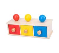 CoudarTitie Boîte de Permanence Des Objets En Bois, Jouet D'éveil pour Bébé, Jouet Sensoriel, Jouet, Jouet Cognitif Des Couleurs pour Garçon et Fil, 3 tiroirs