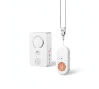 CoudarTitie Bouton d'Appel sans Fil Bouton d'Appel Rapide Carillon de Réception Télécommande Compacte Hub Discret Plastique 38 , 805 Rechargeable 1 Bouton + 1 Sonnette avec Lanière