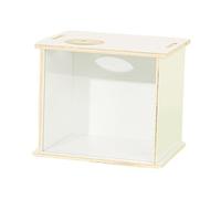CoudarTitie Cage en Bois pour Hamster Boîte Acrylique D'Excavation Spacieuse Litière pour Gerbille et Souris Fonction Démontable Adaptée à La, 16cmx13cmx14cm