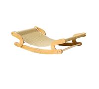 CoudarTitie Canapé Griffoir pour Chat Lit Hamac Rocking Sofa avec Plateau Suspendu Antigriffes et Cadre en Panneau Densité 8 Mm à Vis Mouvement Doux pour Calmer, Beige, Hamac Rafraîchissant