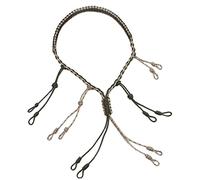 CoudarTitie Canard Lanière Sifflet Chasse Paracorde Porte-appelant Réglable Douze Anneaux Cordon Solide et Lavable Adaptée pour La Chasse de Gibier Fêtes Pique-ni, armée Verte, 65cm