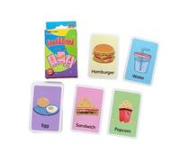 CoudarTitie Cartes d'Apprentissage Cartes Éducatives Objets Reconnaissance Animaux Fruits Double Face Apprentissage Langage Enfants Papier Épais Convient, Nourriture et boisson