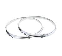 CoudarTitie Cercle Métallique pour Accessoires de Caisse Claire, Argent 13 pouces 6 trous