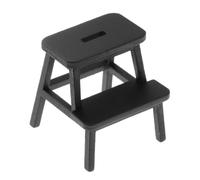 CoudarTitie Chaise Miniature Bois Modèle Siège Maison de Poupée Décoration Artisanat Fait Main Texture Douce Convient pour Collection Décoration, Noir