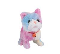 CoudarTitie Chat électrique Qui Marche - Peluche Réaliste et Interactive avec 12 Chansons - Cadeau Idéal pour Les Tout-petits, Coloré