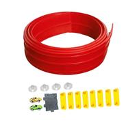 CoudarTitie Circuit de Course Flexible, Portable et Long à Monter Soi-même avec Des Voitures Miniatures, Cadeau de Noël pour Les Enfants à Partir de 3 Ans, Rouge, 4 m