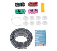 CoudarTitie Circuits Flexibles pour Les 3 Ans et Plus avec 4 Mini Voitures Moulées sous Pression Circuit de Course Multifonctionnel