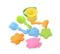 CoudarTitie Collection de Jouets de Plage : 8 Pièces, Dont Un Seau, Une Pelle et Un Râteau pour Enfants, Jaune