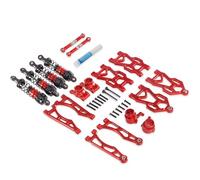 CoudarTitie Composant de Véhicule Kit Amortisseur Aluminium Télécommandé Pièce Châssis Bielle Direction Tasse de Direction Réglable Matériau Métal Adapté aux, Red