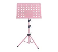 CoudarTitie de Musique Support pour Feuilles de Partition Réglable en Métal Portable Léger Convient aux Orchestres Classes de Musique Pratique à Domicile, Rose