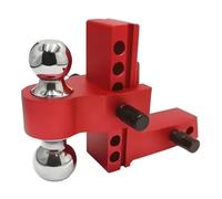 CoudarTitie Dispositif Rallonge Remorque Réglable en Alliage d'Aluminium Boules d'Attelage Polies pour Utilisation en Camping Transport Bateaux, Rouge