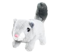 CoudarTitie Écureuil électronique Interactif En Peluche, Animal de Compagnie électronique Réaliste, Cadeau Idéal pour Les Fêtes, pour Les Bébés, Les Garçons et Le, Gris