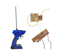 CoudarTitie Émetteur et Carte avec Commande RC, Module de Circuit RC, Carte de Circuit Imprimé 4 Canaux pour Jouet RC, Pièces Détachées