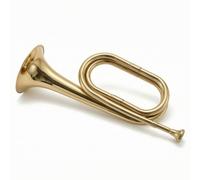 CoudarTitie Enfant Bugle Trompette Cornet Laiton Brillant Son Clair et Portant Facile à Tenir Transport Aisé Adapté aux Fanfares de Jeunes Cérémonies Répétitions, Jaune Vif