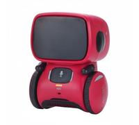 CoudarTitie Enfants Robot Jouet Communicant Interaction Conversation Naturelle Lecture Sonore Musique Corps Arrondi Plastique Favorisant Jeu d'apprentissage Adapté à Usage Domestique Collectif, Rouge
