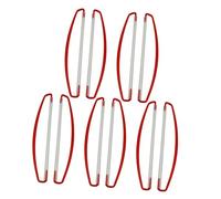 CoudarTitie Ensemble de 10 Mâts pour Bannières à Traction Manuelle, Composés de Deux Mâts Parallèles et D'une Poignée Ergonomique Antidérapante. Maintient Les, Rouge 24cm