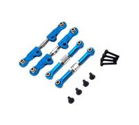 CoudarTitie Ensemble de 4 Biellettes de Direction Réglables En Métal pour Voitures RC, Faciles à Installer, Idéales pour Les Passionnés de Voitures RC, Modèle H, Bleu