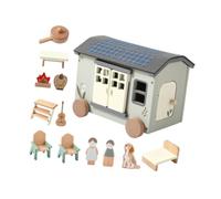 CoudarTitie Ensemble de Camping-car En Bois avec Guitare En Bois, et Figurines pour Enfants