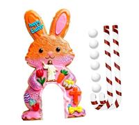 CoudarTitie Ensemble de Mini-golf avec Balles et En Bois, Jeu de Société, Cadeau éducatif pour Enfants et Adultes, Idéal pour Pâques et Les Fêtes de Famille, Style E