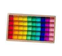 CoudarTitie Ensemble éducatif de Cubes en Acrylique Transparent pour Développer Le Raisonnement Spatial - Jeu D'empilement de Pierres Précieuses - Cadeau pour, 50 Pièces