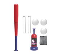 CoudarTitie Entraîneur de Baseball pour Enfants Ensemble Lanceur Jouet Initiation Balle Coordination Plastique Mouvement Adapté aux Jeux Extérieurs Pratique de Jardin, Rouge