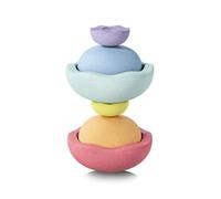 CoudarTitie Entraîneur d'Équilibre pour Enfants Pierres d'Équilibre Jouet d'Exercice Modules de Parcours Surface Texturée Mousse, Couleur Macaron, Mini Modèle, Lot De Six