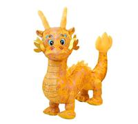 CoudarTitie Figurine de, Jouet En Peluche, Dragon Décoratif, Poupée Dragon pour Canapé, Lit, Bureau, Cadeau D'anniversaire, jaune 35cm