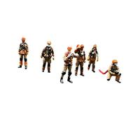 CoudarTitie Figurines Miniatures de Pompiers à L'échelle 1:64, Figurines Articulées pour Dioramas, Mini-figurines Réalistes à Collectionner pour Scènes Miniat, Style C