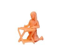 CoudarTitie Figurines Miniatures Personnes 1/64 Modèle Diorama Figurines Résine Accessoires Convient pour Assemblage Micro Création Architecturale Jouets, fille qui peint