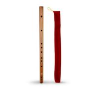 CoudarTitie Flûte en Bambou Flûte Droite Instrument à Vent Bois Percé Embouchure Scolaire Portable en Bambou Amer Séché avec Accessoires de Rangement Adaptée aux, D