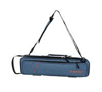 CoudarTitie Flûte Sac de Transport Étui pour Flûte Protection Renforcée Rembourrage Doux Fermeture Solide Bandoulière Confortable Tissu Oxford Imperméable Adaptée, Bleu foncé
