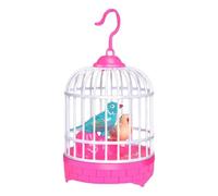 CoudarTitie Gazouillis dans La Cage, Jouet pour Cage à Oiseaux, Sons Réalistes, Oiseaux à Induction Activés Par La Voix, Jouet électrique Chantant pour Oiseaux, Rouge