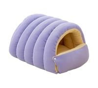CoudarTitie Grotte pour Chat Lit Cocon Enveloppant pour Animaux Nid Intérieur Coussin Rembourré Abri Chaud Sommeil Sûr Adaptée à La Détente Sommeil, Purple S