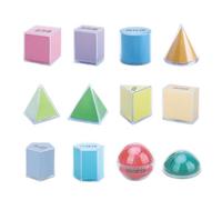 CoudarTitie Groupe 12 Géométriques Démontables Cartes Démonstration pour Enseigner Les Concepts Volume Surface aux Élèves
