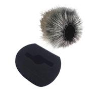 CoudarTitie Housse de Protection Anti-vent pour Studios de Diffusion Portables, Coupe-vent, Légère, Protection Anti-vent pour, Manchon de Po, Gris Blanc